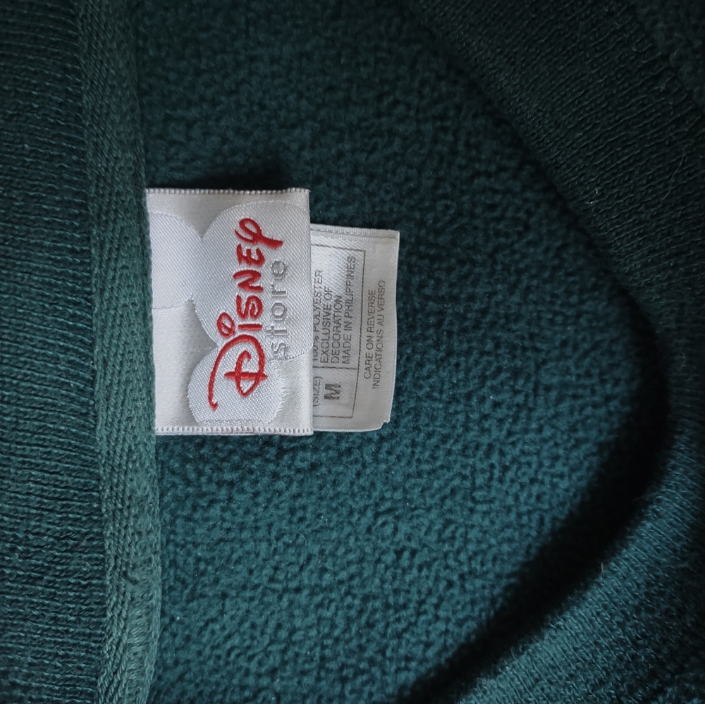 VTG 90s Disney Store Tigger Green Fleece Embroidered Sweatshirt  M - Picture 3 of 4
